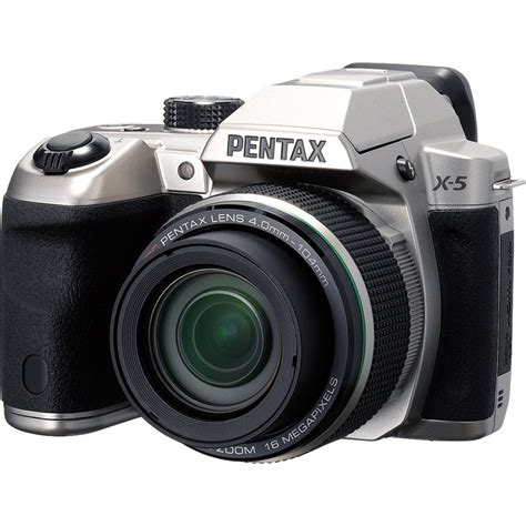 Pentax X 5 Digital Camera Silver 12772 Bandh Photo Video