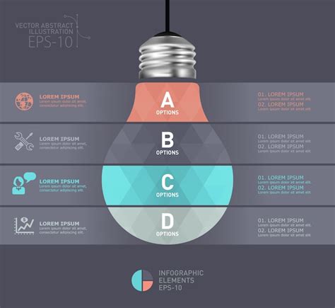 Premium Vector Light Bulb Modern Infographic Template