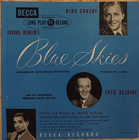 Bing Crosby Fred Astaire Blue Skies 1949 Vinyl Discogs