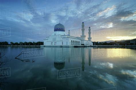 Kota kinabalu city floating mosque, during a sunrise. Floating Mosque, Kota Kinabalu city, Sabah, Malaysia ...