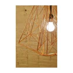Wire Lamp Geometric Pendant Light Copper Swanky Interiors