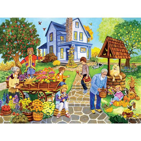 Decorating For Fall 300 Large Piece Jigsaw Puzzle Bits
