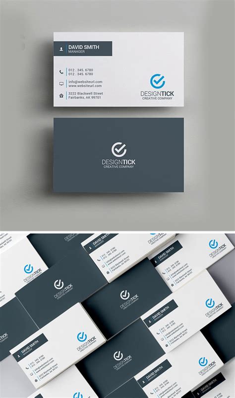 26 Minimal Clean Business Cards Psd Templates Design Graphic
