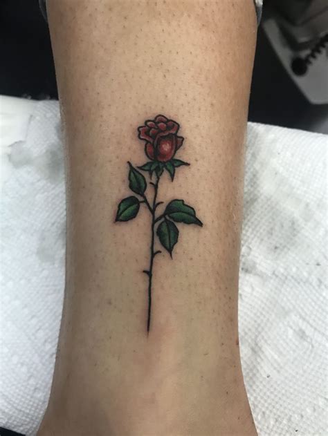 Simple Minimalist Red Rose Tattoo Red Rose Tattoo Rose Tattoo Tattoos