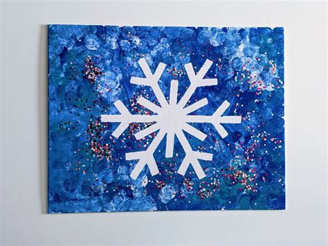 Beautiful And Super Simple Snowflake Painting For Kids Crafting A Fun