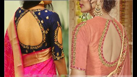 Silk Saree Blouse Designs Back Neck