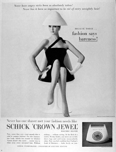 1960 Schick Crown Jewel Lady Shaver Classic Vintage Print Ad