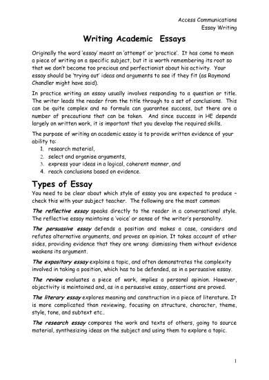 Academic Essay 20 Examples Format Pdf Examples