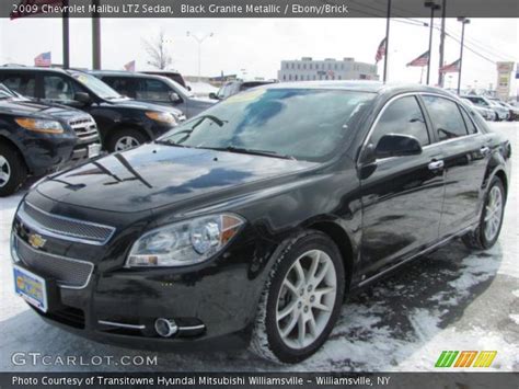 Black Granite Metallic 2009 Chevrolet Malibu Ltz Sedan Ebonybrick