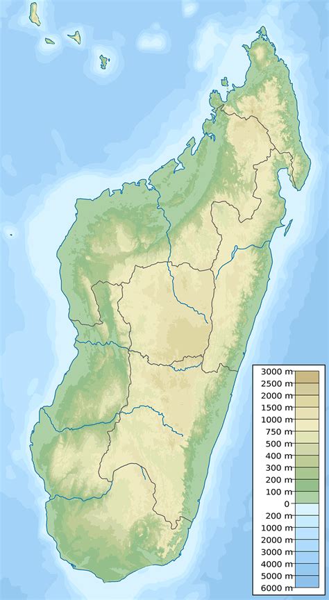 Большая физическая карта Мадагаскара Мадагаскар Африка Maps Of