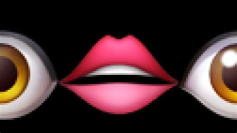 Female emoji kiss and wink at you. eye mouth eye emoji meme origin. - YouTube