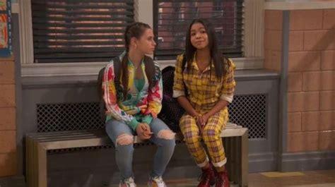 tropical palm printed track jacket worn by tess o malley sky katz in raven s home season 3