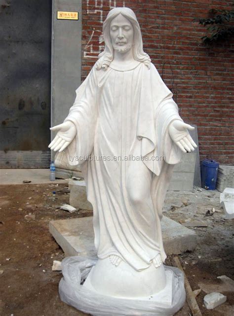 Life Size Religious Statue Stone White Marble Christian Jesus Christ