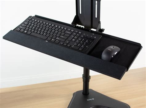 Mount Kb02 Vesa Keyboard Tray Black Vivo Desk Solutions Screen