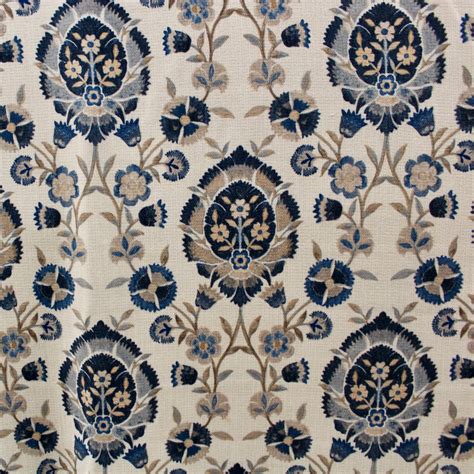 Elizabethanclassics.com is a safe website. Multipurpose blue medallion floral fabric upholstery ...