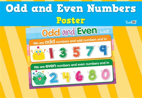 Odd And Even Numbers Poster Teacher Resources And Classroom Games