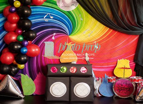 Rock Star Photography Backdrop, Music, Rock and Roll, Musician, Boombox