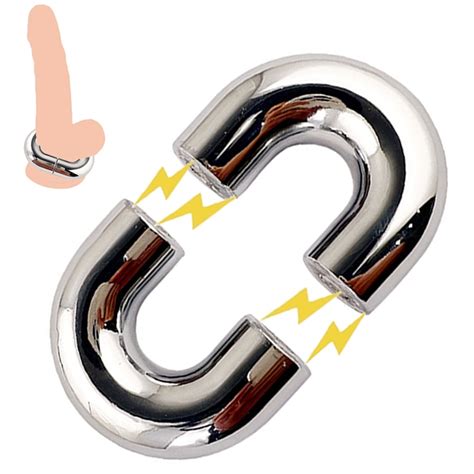 Male Heavy Magnetic Ball Scrotum Stretcher Weight Ring Metal Penis Lock