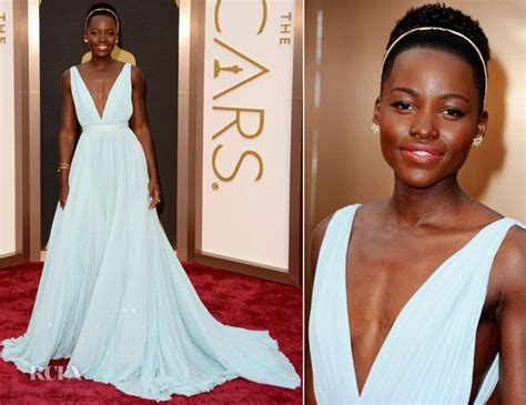 Lupita Nyongo In Prada Oscars 2014 Red Carpet Fashion Awards Red