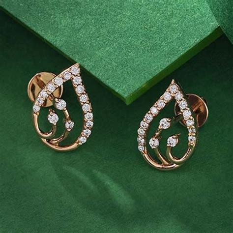 Buy 18k Real Diamond Earring For Women At Real Diamond Earrings Diamond