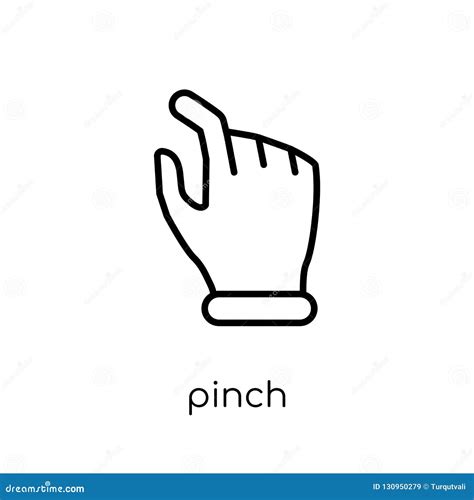 Pinch Icon Trendy Modern Flat Linear Vector Pinch Icon On White Stock