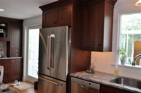 I have the same issue. Deep top cabinet over fridge | Kitchen cabinets