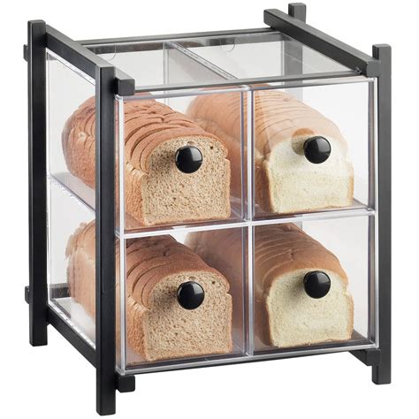 Cal Mil 1146 13 One By One Four Drawer Black Bread Display Case 14 X