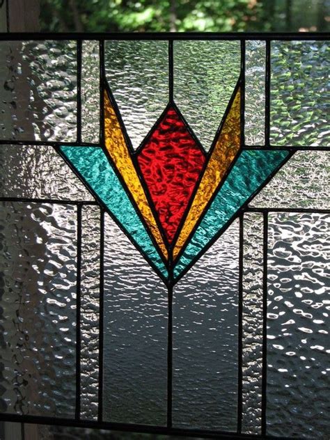Geometric Stained Glass Panel 12 X 12 Stained Glass Panels Stained