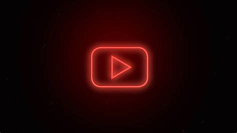 Social Media Youtube Logo Neon Flickering Free Motion Graphics Youtube