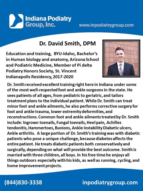 Dr David Smith Indiana Podiatry Group