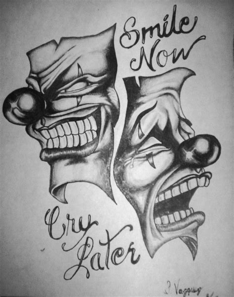 Pin On Laugh Now Cry Later Tattoo Drawings Of Faces