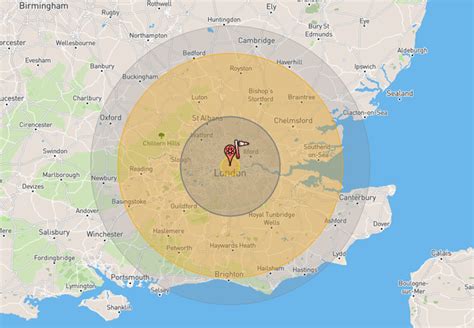 Incredible Map Shows What Would Happen If A Nuclear Bomb Were To Hit London Mylondon