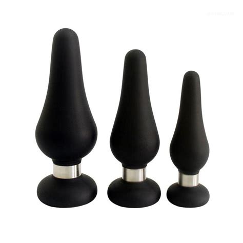 3 Pcs Butt Plug Kit Long Term Wear Silicone Plugs Training Set Sex Toys