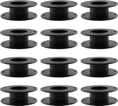 Jcbiz 12pcs 55mm Plastic Spool Black Bobbin Empty Spools For Ribbon