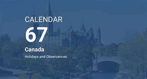 Year 67 Calendar Canada