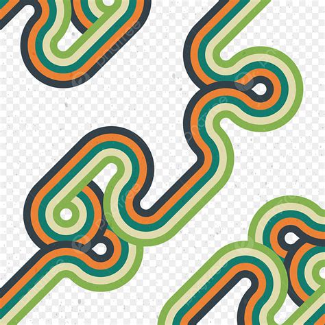 Curved Stripes Clipart PNG Images Retro Colorful Curved Stripes