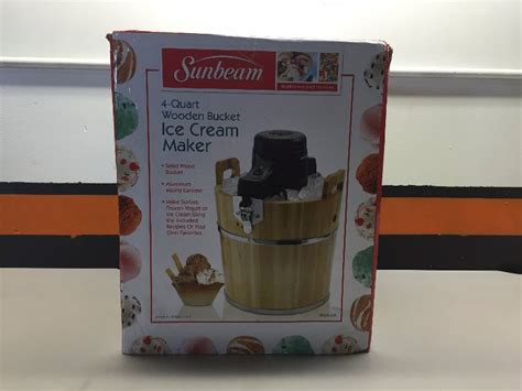 Sunbeam 4qt Wooden Ice Cream Maker July Store Return Consignment K Bid