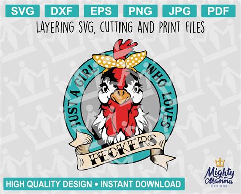 just a girl who loves peckers pecker hen chicken svg png etsy