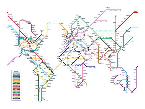 Metro World Map Made To Measure Wall Mural Photowall