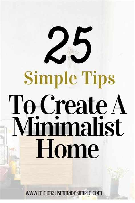 The Words 25 Simple Tips To Create A Minimalist Home