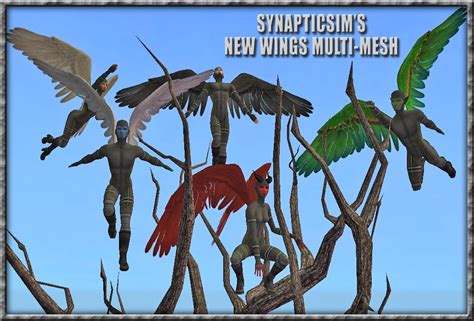 Mod The Sims Synapticsims Wings Multi Mesh Toddler Thru Elder
