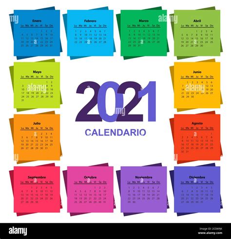 Calendario Español 2021 Imágenes Recortadas De Stock Alamy