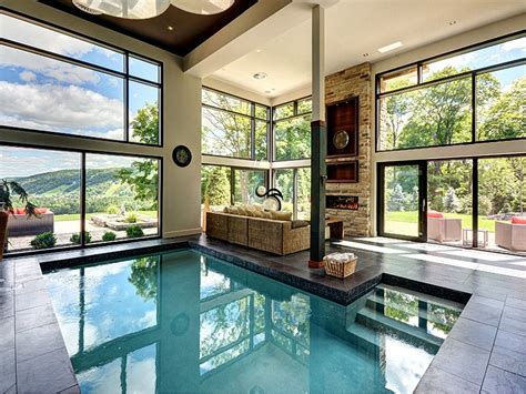 Home plans with pools, see pictures of swimming pool areas. Luxury Mountain Retreat is Not Your Average Log Cabin