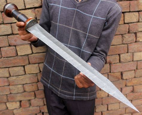 Custom Hand Forged Damascus Steel Greek Dolch Sword Gladious Sword