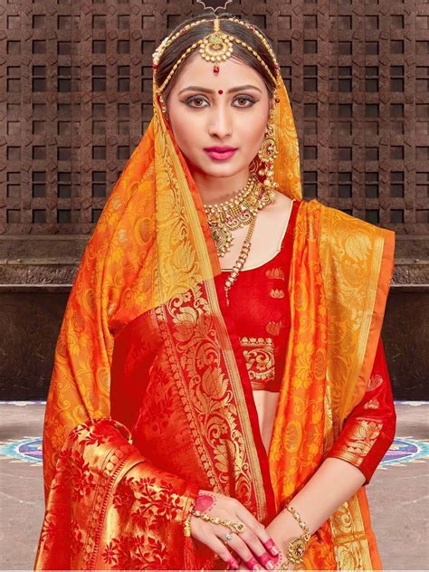 New Indian Ethnic Traditional Women Saree Yellow Patola Silk Woven Sari