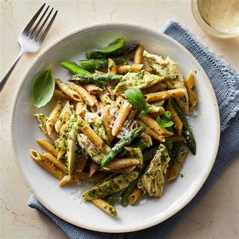 Chicken Pesto Pasta With Asparagus Recipe Eatingwell
