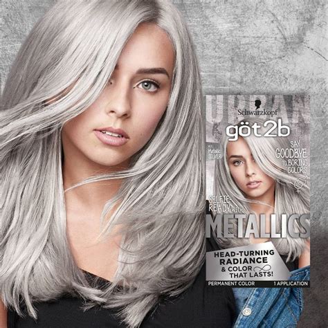 Got2b Color Metallic Silver 1 Kit Silver Hair Dye Metallic Hair Dye Grey Hair Color