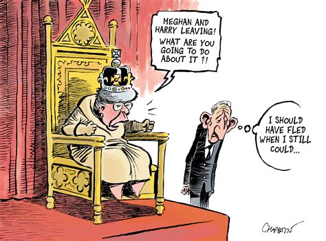Cartoons Prince Harry Meghan Markle Step Back From Royal Roles