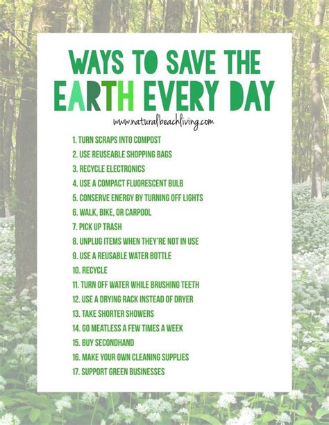 20 Easy Ways To Save The Earth Every Day Going Green Can Be Easy With