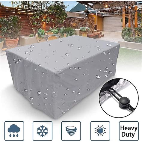 Patio Furniture Cover 210d Oxford Cloth Outdoor Silver Furniture Cover
